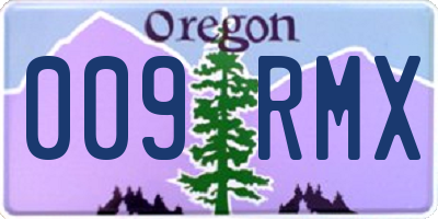 OR license plate 009RMX