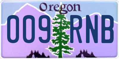 OR license plate 009RNB