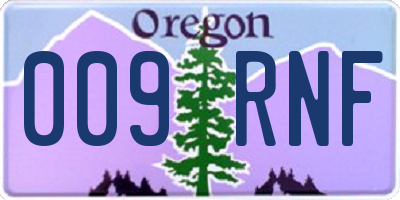 OR license plate 009RNF