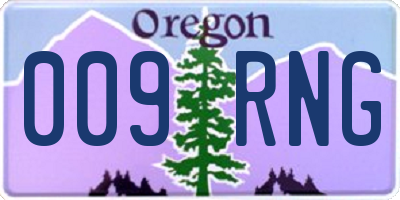 OR license plate 009RNG
