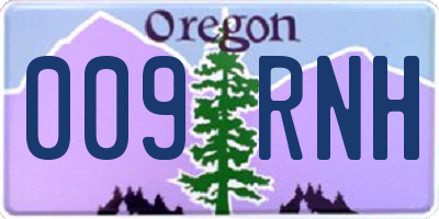 OR license plate 009RNH