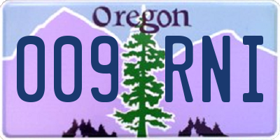 OR license plate 009RNI