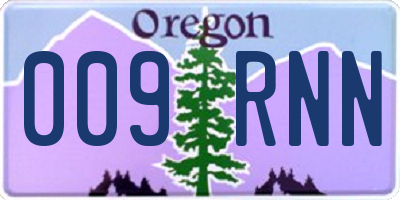 OR license plate 009RNN