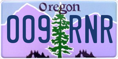 OR license plate 009RNR