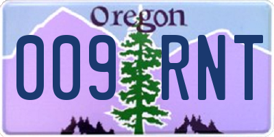 OR license plate 009RNT