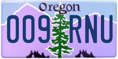 OR license plate 009RNU