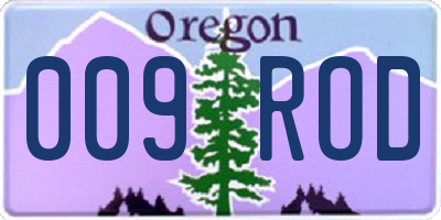 OR license plate 009ROD