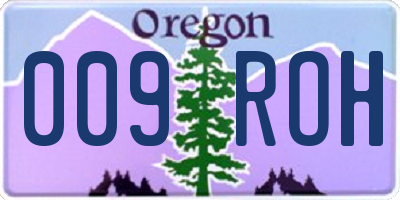 OR license plate 009ROH