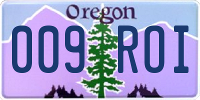 OR license plate 009ROI