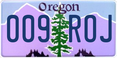 OR license plate 009ROJ