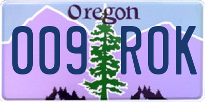 OR license plate 009ROK