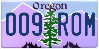 OR license plate 009ROM