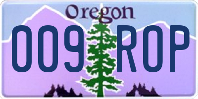 OR license plate 009ROP