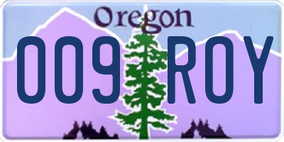 OR license plate 009ROY