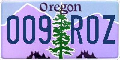 OR license plate 009ROZ