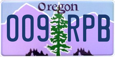 OR license plate 009RPB