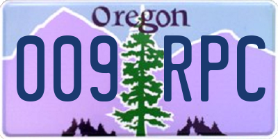 OR license plate 009RPC