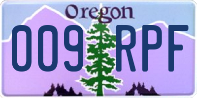 OR license plate 009RPF