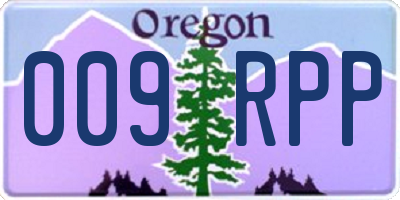 OR license plate 009RPP