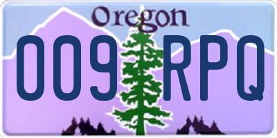 OR license plate 009RPQ