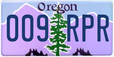OR license plate 009RPR