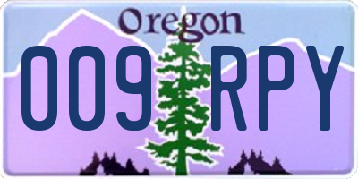 OR license plate 009RPY