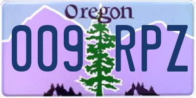 OR license plate 009RPZ