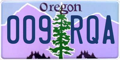 OR license plate 009RQA