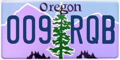 OR license plate 009RQB