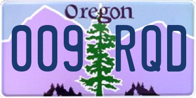OR license plate 009RQD