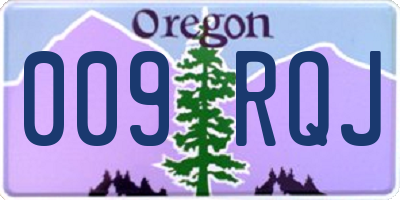 OR license plate 009RQJ