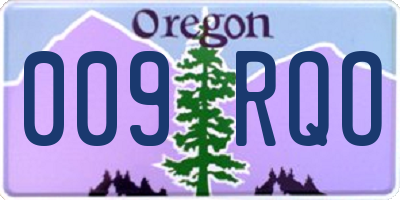 OR license plate 009RQO