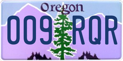 OR license plate 009RQR