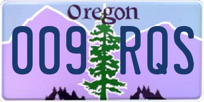 OR license plate 009RQS