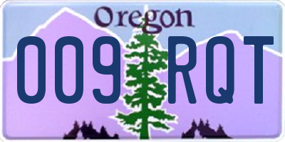 OR license plate 009RQT