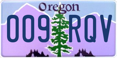 OR license plate 009RQV