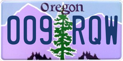 OR license plate 009RQW