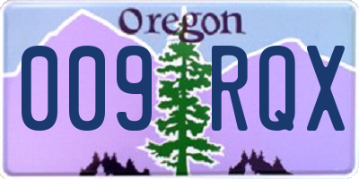 OR license plate 009RQX