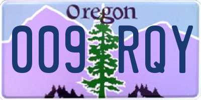 OR license plate 009RQY