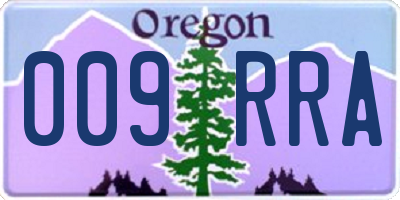 OR license plate 009RRA
