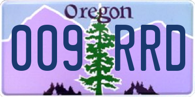 OR license plate 009RRD