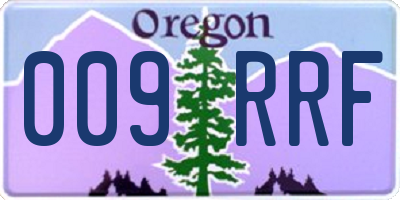 OR license plate 009RRF