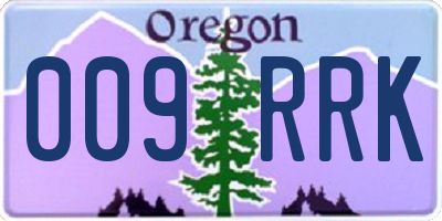 OR license plate 009RRK