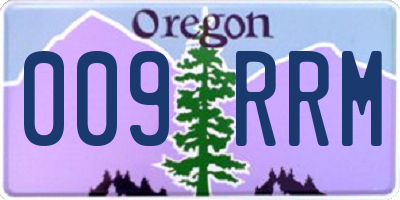 OR license plate 009RRM