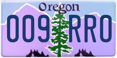 OR license plate 009RRO