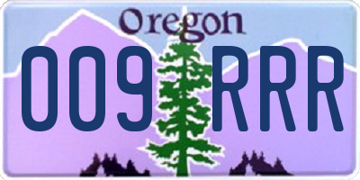 OR license plate 009RRR