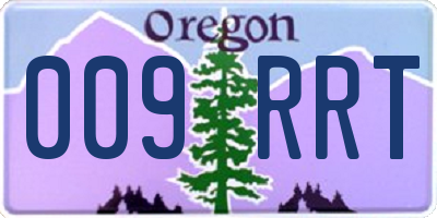 OR license plate 009RRT