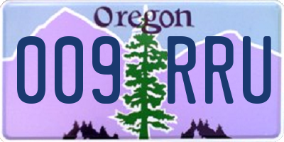 OR license plate 009RRU