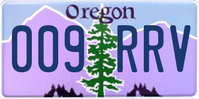 OR license plate 009RRV