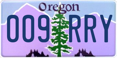 OR license plate 009RRY